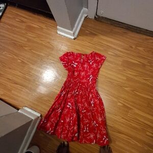 Lands' End Vibrant Red Kids Formal Dress